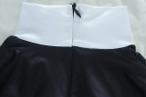 Stand Collar Cutout Print Long Sleeve Hip Lift Bodysuit