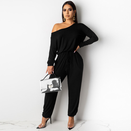 2022 Fall Urban Style Classic Solid Color Jumpsuit