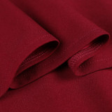 Autumn and winter large size U-neck stitching see-through mesh long-sleeved high-waist bag hip slim ruffle dress S-5XL