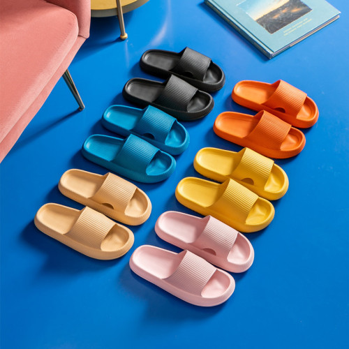 Mute non-slip thick bottom couple sandals and slippers