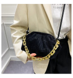 2022 autumn and winter thick chain terry cloth shoulder underarm bag messenger bag