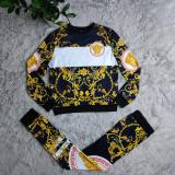 Fashion Small Sweater Pants Casual Two Piece Set