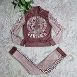 Small pit strip Fashion and casual printing two-piece set