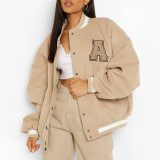 Couple hip-hop fleece thickened jacket jacket