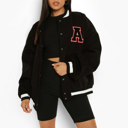 Couple hip-hop fleece thickened jacket jacket
