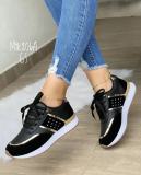 Plus size thick bottom casual shoes lace-up sports women's shoes