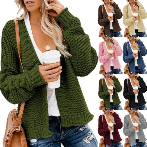 Loose round neck pullover sweater for women