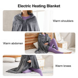 USB plug-in heating warm shawl blanket coral fleece body warming shawl cover electric heating blanket temperature control heating blanket