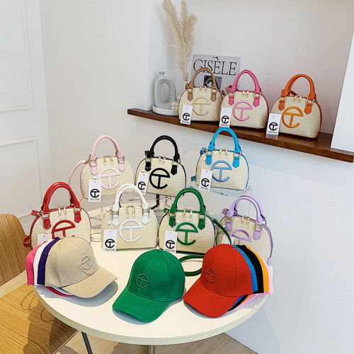 Fashion Straw Bag Versatile One Shoulder Messenger Candy Shell Bag