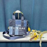 Personalized splicing denim canvas tote bag fashion trend shoulder crossbody bag