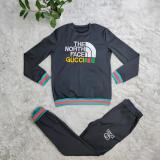 Fashion casual sports small sweater + pants embroidered two-piece set