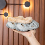 Couple men and women outdoor wear thick bottom package head cotton shoes children's shoes[removable fur cover convenient cleaning]