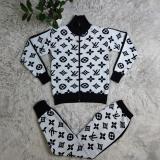 Thick section of the new fall and winter fashion sweater sports two-piece