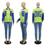 Sequin casual sports section top zipper section jacket