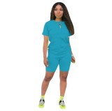solid color sports suit casual two piece set