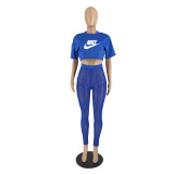 T-shirt mesh pants two-piece sexy open-neck nightclub outfit