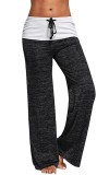Splicing yoga quick dry sports pants female outdoor casual wide leg pants