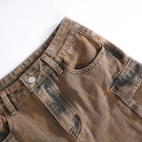2023 spring and summer new fashion street pocket pants jeans