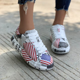 New fashion flag thick bottom lace-up sports single shoes Europe and the United States round head 43 yards couples casual shoes