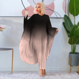 Plus Size Women's 2023 Fall and Winter Temperament Elegant Fashion Pullover Cloak Bat Sleeve Dresses