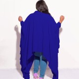 Plus Size Cowl Irregular Batwing Sleeve Tops Dresses