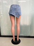 Casual stretch shorts fashion front and back wear versatile jeans shorts work pants