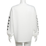 Fashion Digital Printed Street Spice Loose Long Sleeve Sweatshirt