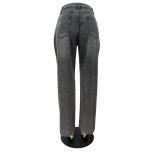 Fashion Labeled Casual Straight Leg Jeans