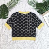 2024 Knit New Explosive Knit Sweater Fashion Crew Neck Top