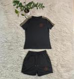 Summer new fashion casual short-sleeved shorts suit