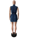 Hot Sale Vest Drawstring Stretch Slimming Dress