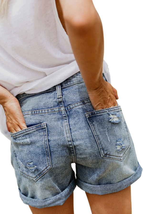baggy distressed jean shorts