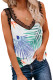 Green Tropical Love Lace Cami Tank