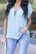 Sky Blue Zip To It Blouse