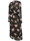 Floral Printed Long Maxi Floral Summer Beach Boho Cover Up