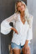 White The Du Jour Crochet Blouse