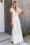 White Fill Your Heart Lace Maxi Dress