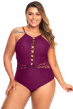 Purple Plus Shamilar High-Neck One Piece Swimsuit