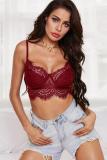 Red Live A Little Fun Lace Bralette