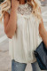 White Crochet Lace Trim Splicing Casual Blouse