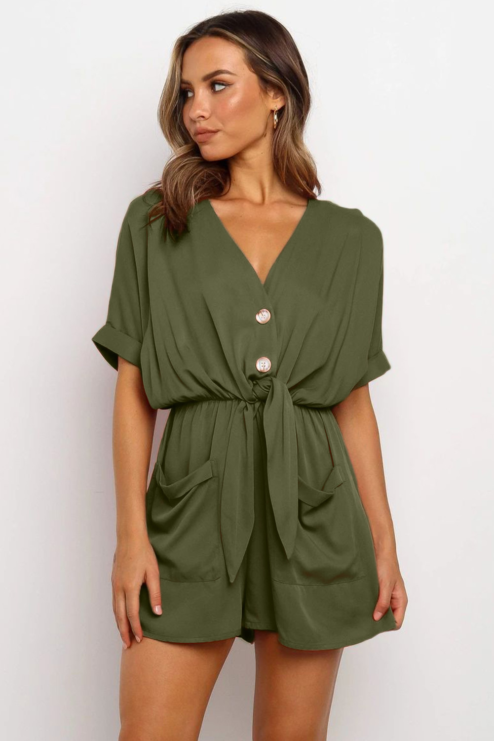 Army Green Romper Olive Green Jumpsuit Jumpsuit And Sneakers Outfits Sale Army  Green