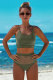 Army Green The Weekend Two-piece Mesh Patchwork Bikini