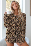 Leopard Tie Dye Knit Pajamas Set