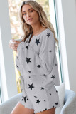Star Print Knit Pajamas Set