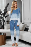 Blue Utopia Cotton Blend Tie Dye Hoodie Joggers Loungewear