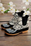 Snake Pattern Leopard Waterproof Boots