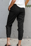 Black Causal Pockets Pants