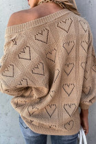 Heart Pattern Hollow Out Sweaters
