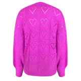 Heart Pattern Hollow Out Sweaters