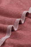 Gray Cowl Neck Stripe Splice Casual Long Sleeve Top
